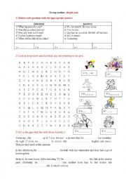 English Worksheet: simple past