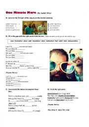 English Worksheet: One Minute More