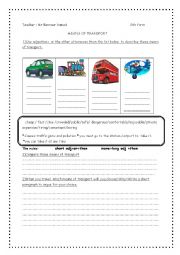 English Worksheet: means of transport