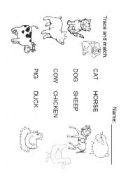 English Worksheet: Farm animals worksheet