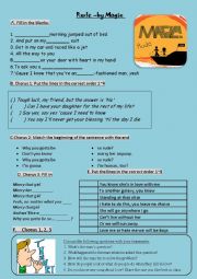 English Worksheet: An interesting song for listening and speaking exercise