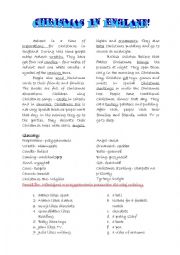 English Worksheet: Advent