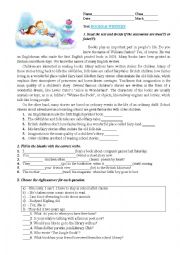 English Worksheet: BOOKS AND WRITERS