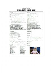 English Worksheet: Blank Space by Taylor Swift