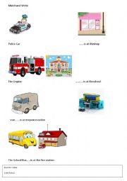 English Worksheet: Jobs and Buildins