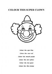 COLOUR THIS SUPER CLOWN!