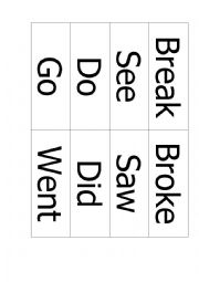 English Worksheet: Irregular verbs matching