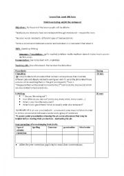 English Worksheet: lesson plan eating out at the restaurant