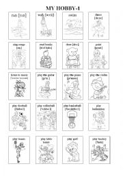 English Worksheet: Hobby-1 Picture Vocabulary