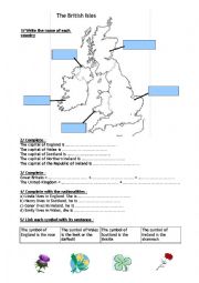 English Worksheet: The British Isles