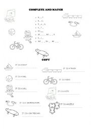 English Worksheet: Toys