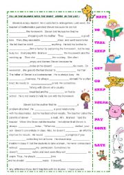 English Worksheet: VERB COLLOCATIONS (Exercises) : DO- MAKE-TAKE-HAVE-GET-GO -COME-KEEP-BREAK-PAY-SAVE (ANY LEVEL) 