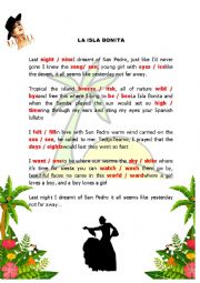 English Worksheet: ISLA BONITA - MADONNA