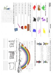 English Worksheet: The colours