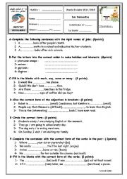 English Worksheet: TEST