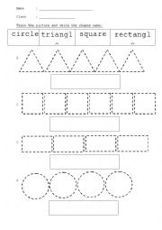 English Worksheet: Shapes