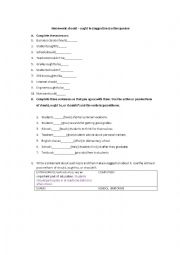 English Worksheet: Suggestions. should have
