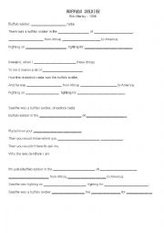 English Worksheet: Buffalo soldier