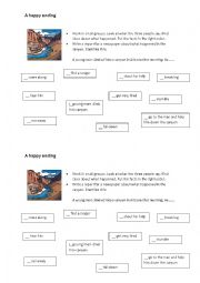 English Worksheet: guided writing: report