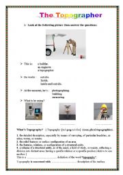 English Worksheet: The topographer