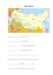 English Worksheet: Cities of Russia