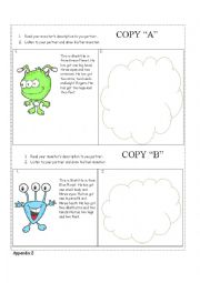 English Worksheet: Description of monsters