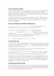 English Worksheet: Punic Wars