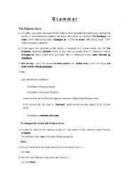 English Worksheet: The Passive Voice