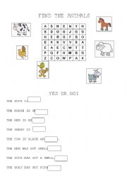 English Worksheet: Farm Animals