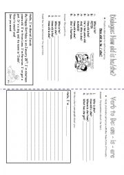 English Worksheet: Verb to BE