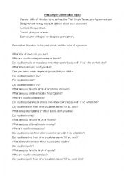 English Worksheet: Past Simple Conversation 