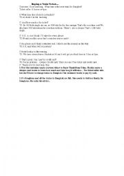 English Worksheet: Buyin a train ticket