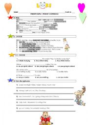 English Worksheet: Present Simple vs Present Continous