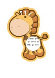 English Worksheet: Giraffe facts