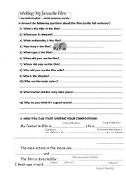 English Worksheet: Film Review