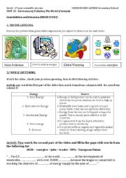 English Worksheet: renewable energy use in Europe 