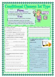 English Worksheet: Conditional Clauses: First Type