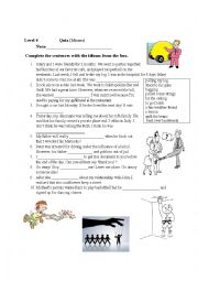 English Worksheet: Idiom Quiz