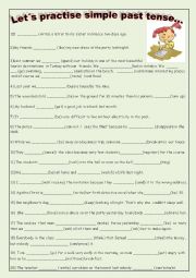 English Worksheet: past simple practice