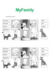 English Worksheet: My family