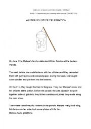 English Worksheet: The Lantern Parade