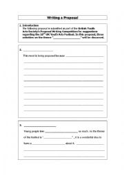 English Worksheet: Writing a proposal