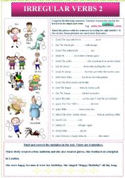 English Worksheet: Irregular Verbs