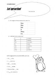 English Worksheet: Practice the verb to be