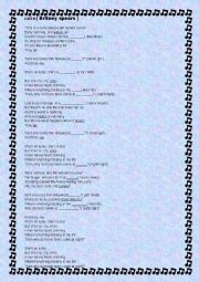 English Worksheet: Song: Luck( Britney Spears)