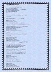 English Worksheet: Song: Luck( Britney Spears)
