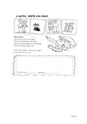 English Worksheet: family members