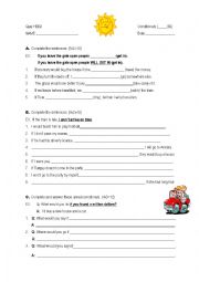 English Worksheet: first conditional