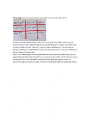 English Worksheet: Tic tac toe using reported speech
