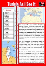 English Worksheet: Tunisia As I See It